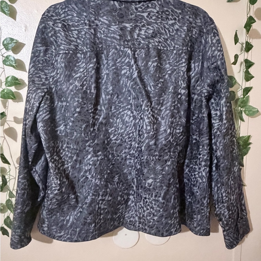 Westbound Black and Gray Patterned Jean Jacket - Picture 9 of 13